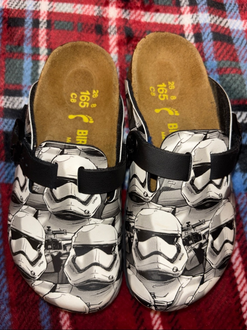 Birkenstock Kids White and Black Star Wars Stormtrooper Clogs